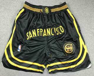 Mens Golden State Warriors Back 2023 City Edition Swingman Stitched Shorts